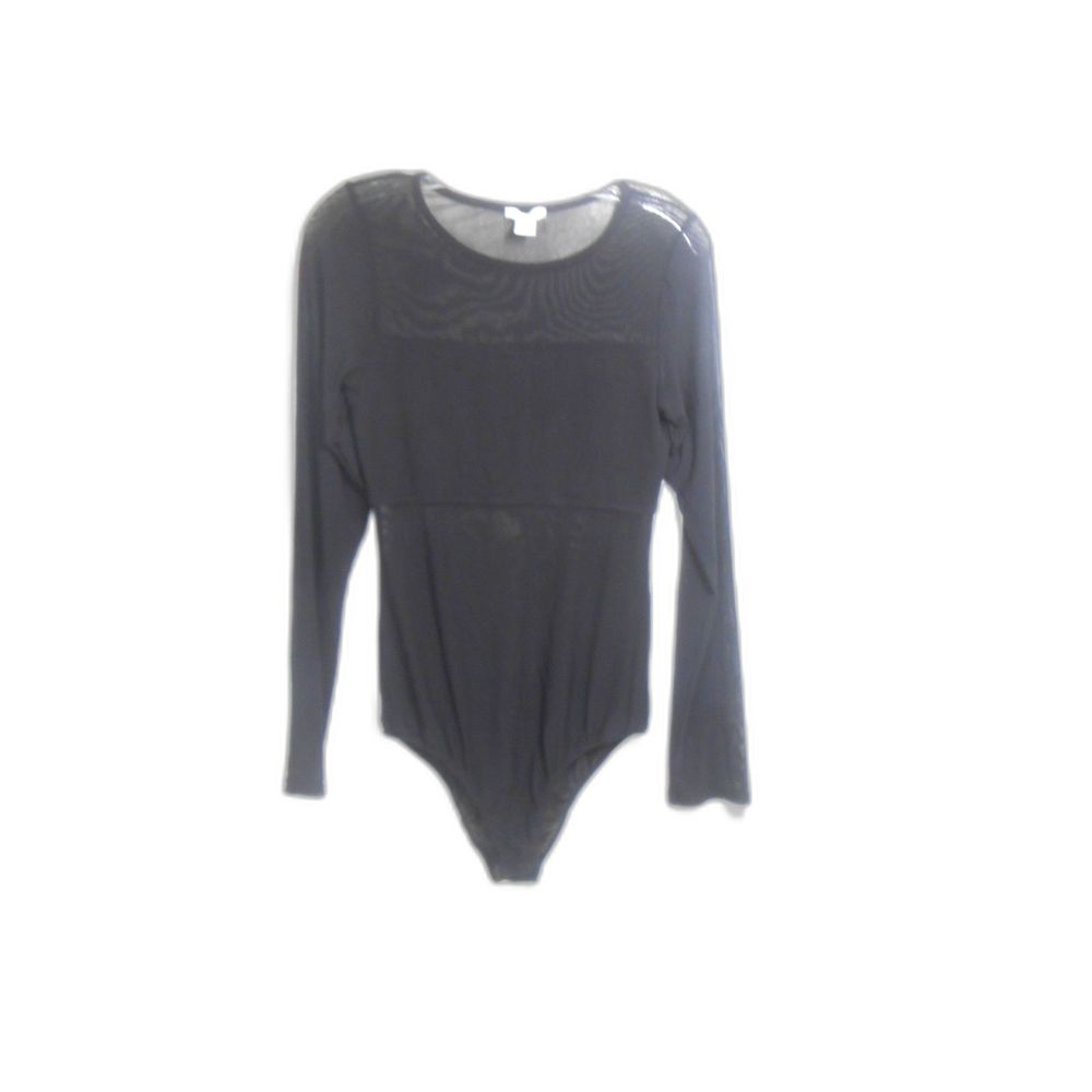 Bozzolo Mesh Y2K long sleeve black bodysuit Size Large